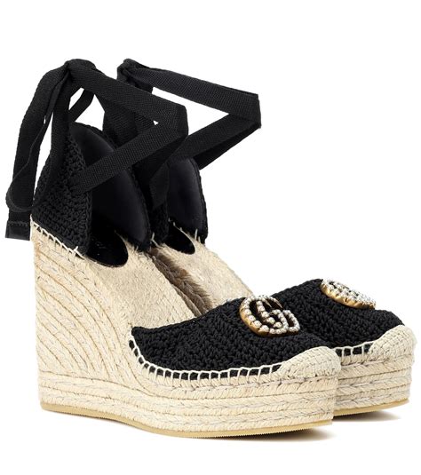 gucci wedge|Gucci espadrille wedges.